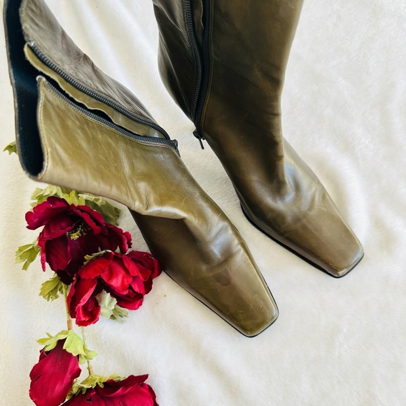 Charles David | Olive Stilleto Boots - Picture 10 of 12